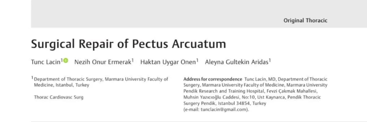 Surgical Repair of Pectus Arcuatum