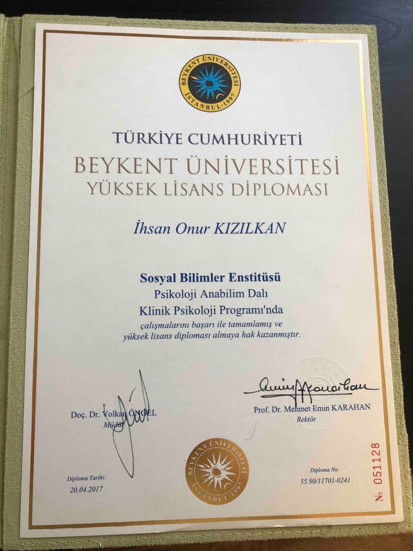 Klinik psikoloji master diploması