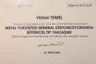 Uzm. Dr. Vildan Hacıfettahoğlu Geleneksel ve Tamamlayıcı Tıp sertifikası